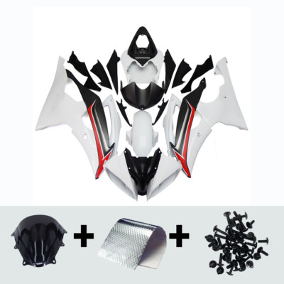 Injection Fairings Kit for Yamaha YZF-R6 2008 - 2016 09 10 Bodywork Black White