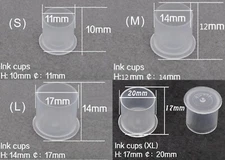 Cups for Tattoo Ink Sizes S, M, L, XL
