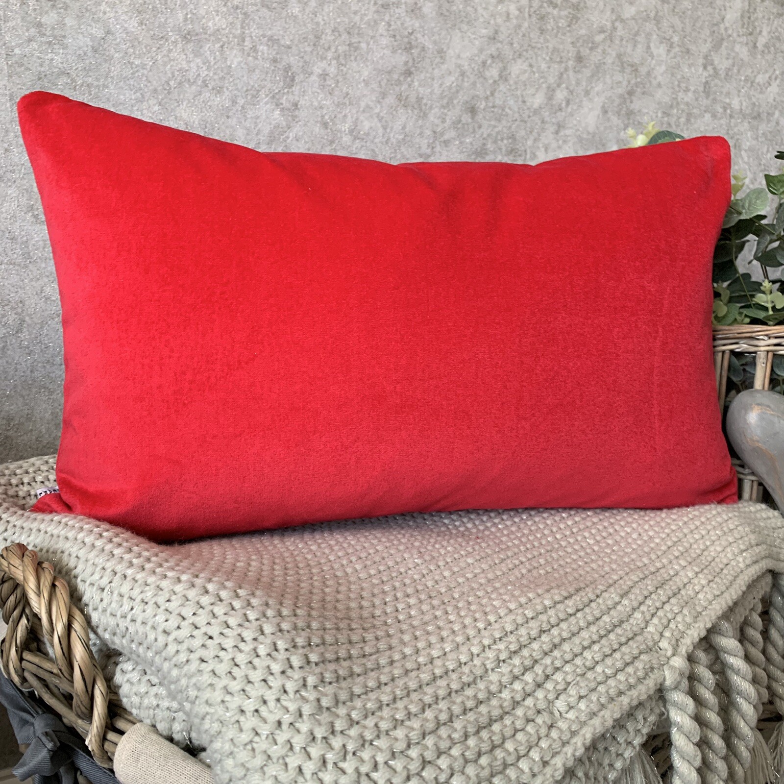 Modern Cushion Cover John Lewis Cotton Velvet Christmas Decor Red eBay