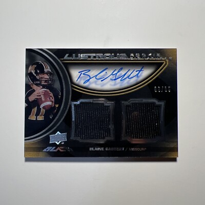 2011 UD Black BLAINE GABBERT #5 Lustrous RC AUTO PATCH 06/35 - MISSOURI