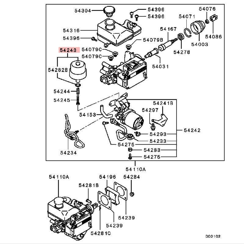 New Brake Master Cylinder Accumulator For Mitsubishi Pajero NP NS NT NW
