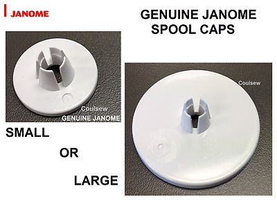 100 % ORIGINAL JANOME SPULE KAPPE FADENHALTER BAUMWOLLE SPULE SCHEIBENANSCHLAG klein oder groß