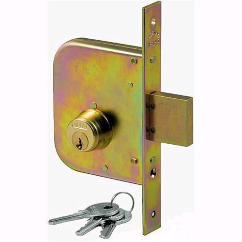SERRATURA CANCELLO INFILARE 060300 WELKA B.Q ZINC F.MM 22 C.TONDO M2+SCR