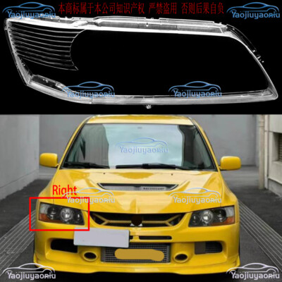 For Mitsubishi Lancer Evo 9th 2003-2006 Right Front Clear Headlight Lens Cover