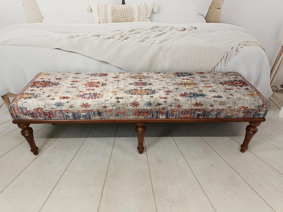 Bedroom Bench, Dining Room Bench, Upholstered Bench, Ottoman Bench - Image 3 of 4