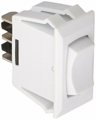 RV Designer Collection White S345 Rocker Switch 10A Mom On/Off/Mo