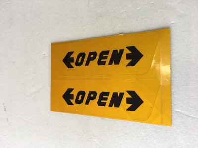 CAR AUTO DOOR OPEN DECORATION DECALS STICKER YELLOW Reflective Effects