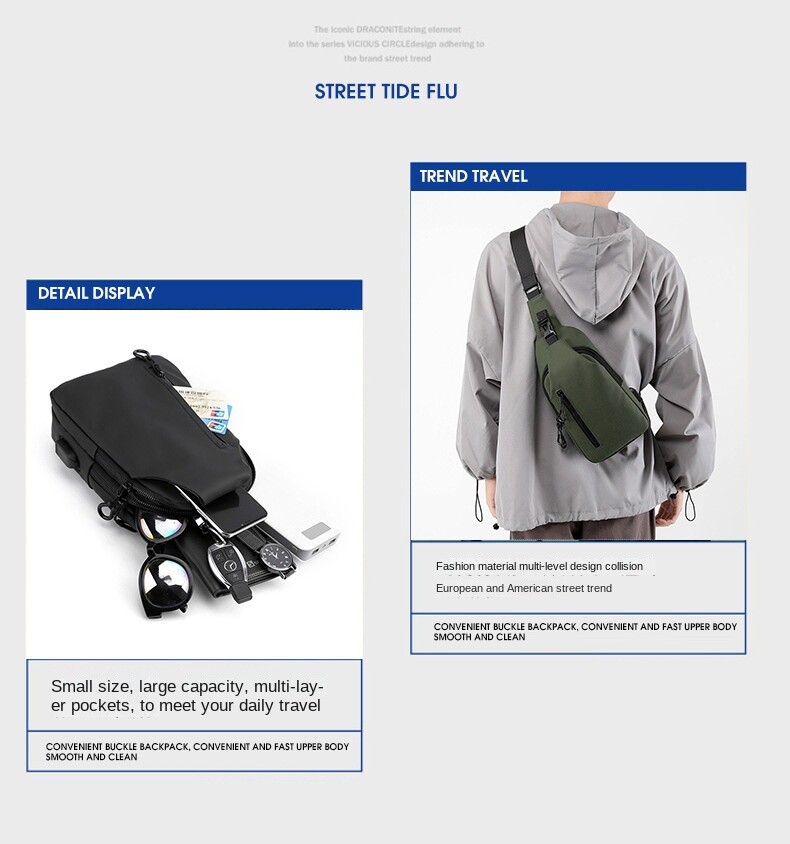 Men's Single Shoulder Crossbody Bag, Sports Shoulder Bag Men's Single Shoulder Crossbody Bag, Sports Shoulder Bag