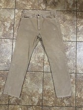 Vintage 1980s Mens Levis White Tag Tan Beige Corduroy Pants 34x33