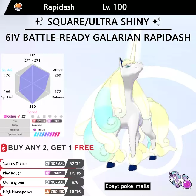 Galarian Zapdos • Competitive • 6IVs • Level 100 • Online Battle-Ready