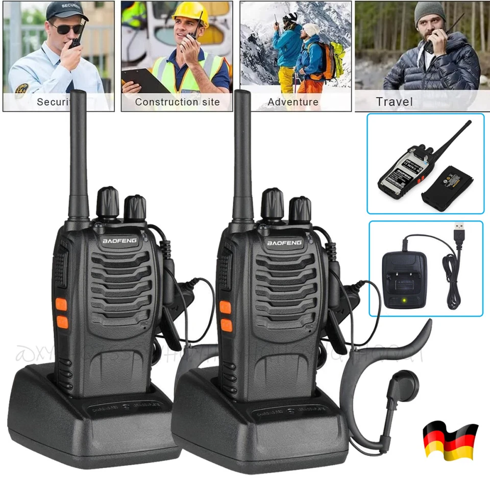 2-10X Baofeng Walkie Talkie BF-888S Sprechfunkgeräte Handfunkgerät 16Kanäle 5KM - Bild 2 von 4