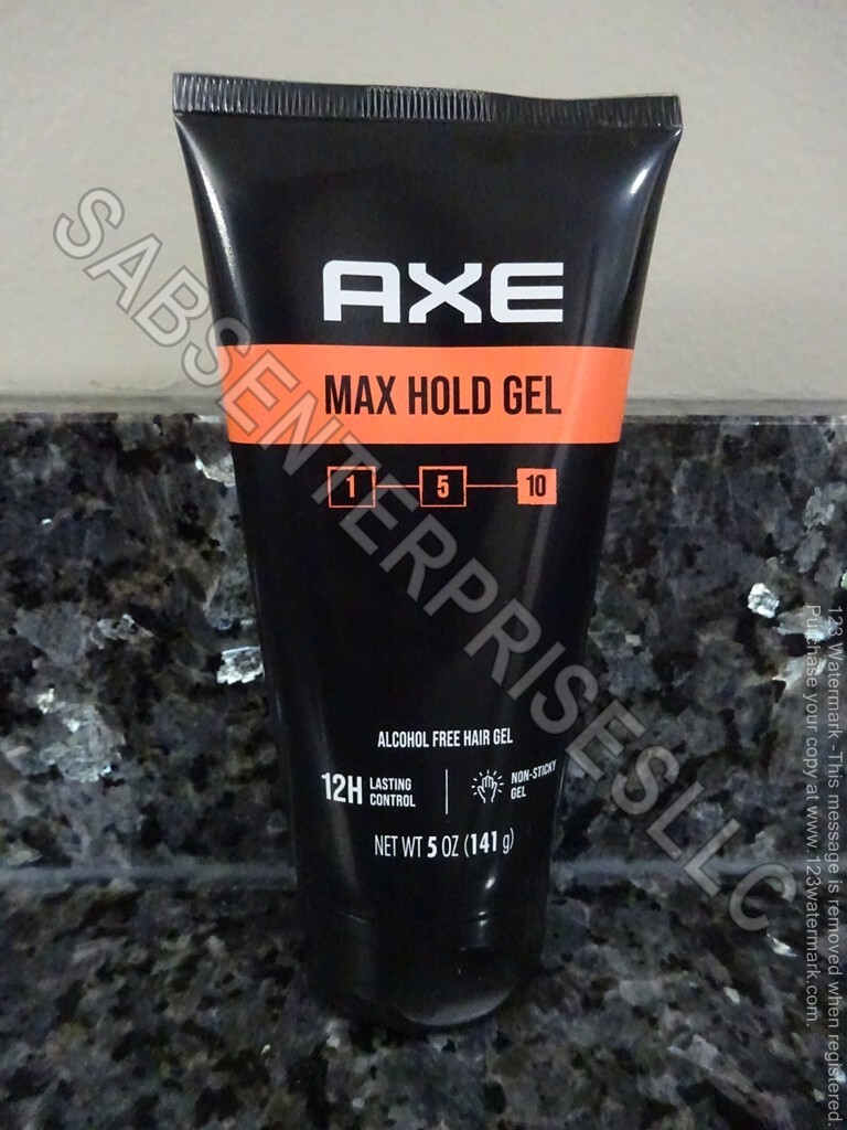 5 Axe MAX HOLD GEL #10 Men's Alcohol Free Hair Gel Non-Sticky 12H Control 5 oz.