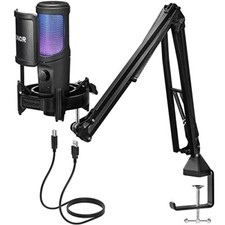 Usb Gaming Microphone Kit For Pc, Cardioid Condenser Computer Mic Bundle