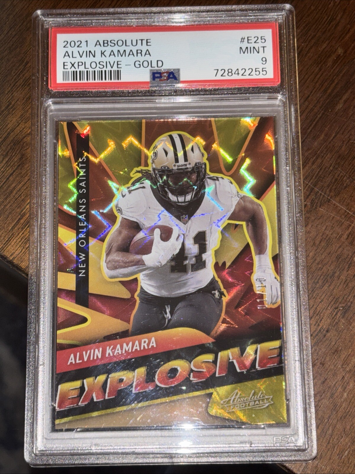 2021 Panini Absolute Alvin Kamara EXPLOSIVE Gold /10 First On Print