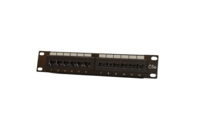 Dolphin Components DC-PP5e-12HS 12-Ports Cat-5E UTP Screw Type Patch Panel
