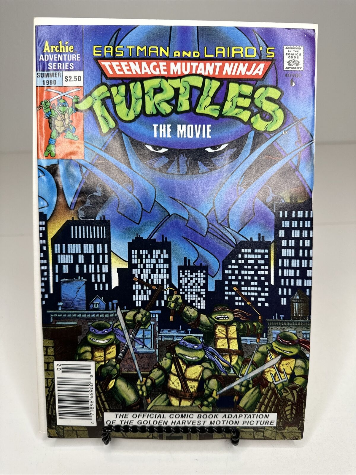 Teenage Mutant Ninja Turtles The Movie #1 Archie’s Comics 1990 Kevin Eastman VG