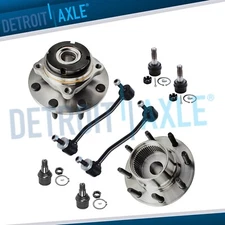 4WD/SRW Front Wheel Bearing Hub Sway Bars Ball Joints for 99 Ford F-250 F-350 SD