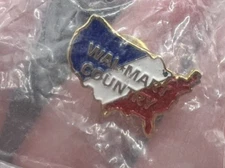NEW Vintage Walmart Wal-Mart Country USA Red White & Blue Lapel Hat Pin