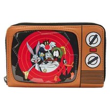Cartera Looney Tunes - That’s All Folks con cremallera alrededor de Loungefly
