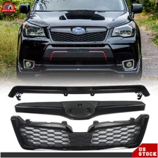 Front Bumper Upper Grille Black Grill For 201420152016-2018 Subaru Forester