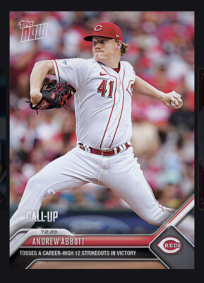 2023 TOPPS NOW 7/2-12 Strikeouts In Win RC-ANDREW ABBOTT(Topps Bunt Dlgital card