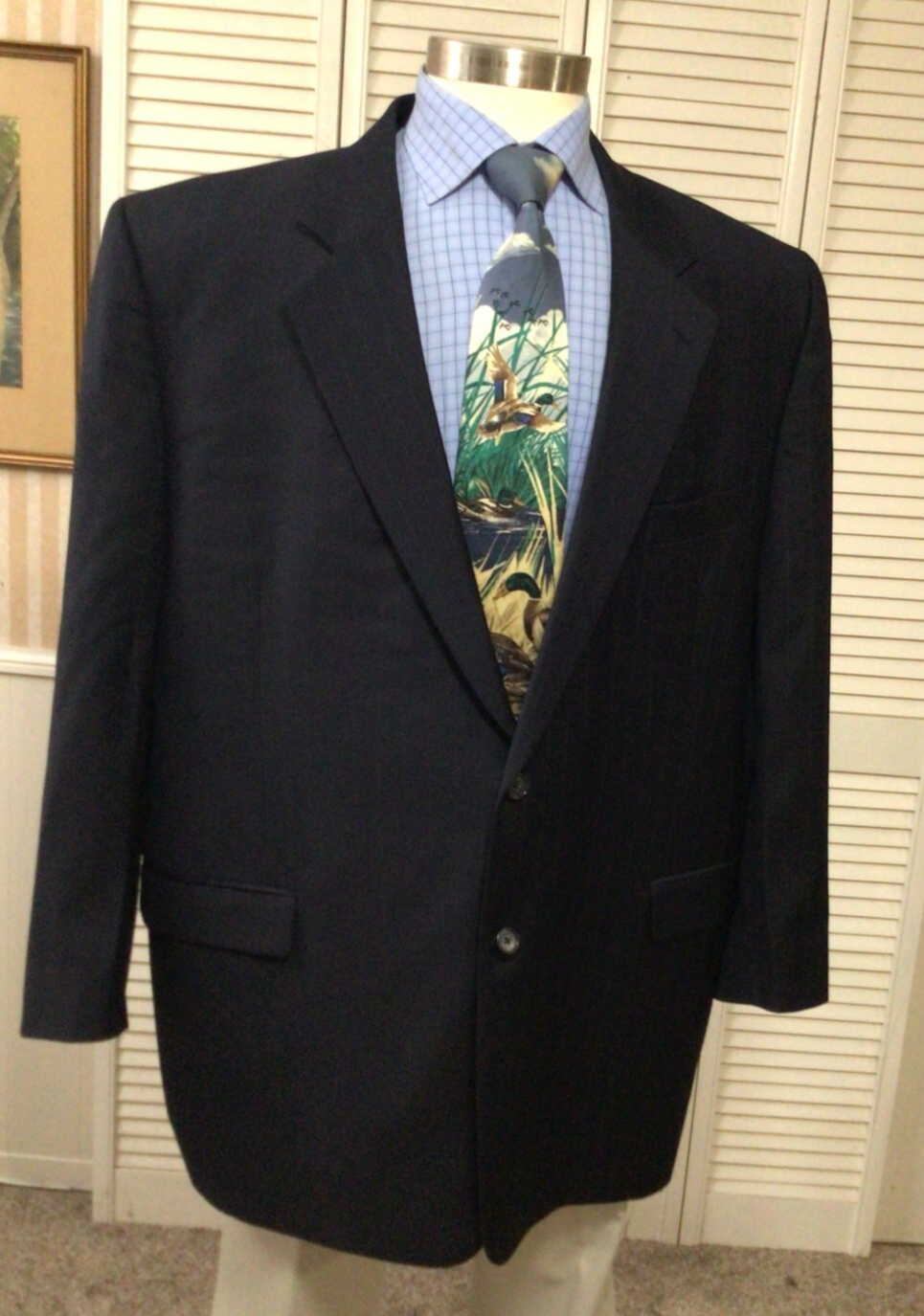 FILA THOMAS MORE SAVILLE ROW UOMO BLU NAVY SPORT CAPPOTTO GIACCA BLAZER SUPER 120's 54L