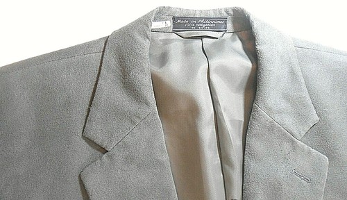 boat house row Super Suede Grey 2 BUTTON BLAZER COAT Men's Jacket Size L42 - Picture 4 of 8
