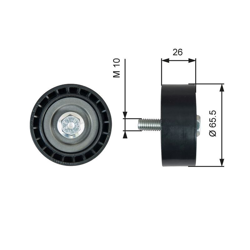 Aux Belt Idler Pulley fits OPEL ASTRA J 1.7D 09 to 15 Guide Deflection Gates New - Image 11