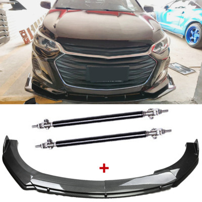 Carbon Front Bumper Lip Splitter Spoiler Body Kit For Chevrolet Onix 2021-2024