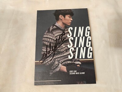 EDDY KIM SING SING SING 2nd Mini Album K-POP SIGNED AUTOGRAPHED CD
