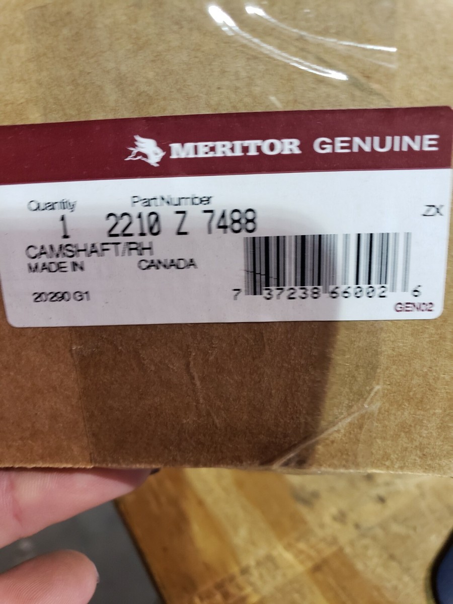 Meritor 2210Z7488 Brake Camshaft RH Front Q Type Plus Brakes 16.5