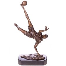 Bronzefigur Skulptur Fußballer Sport Sportler Fußball Bronze Figur Statue Antik 