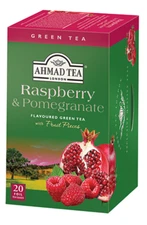 Ahmad Green Tea RASPBERRY & POMEGRANATE 20 Tea Bags Gourmet Tea