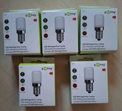5× Goobay LED Kühlschranklampe E14 1.8W 130lm Warmweiß Kühlschrankbirne Birne