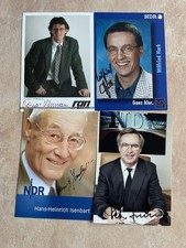 4 Autogramme Sportmoderatoren Peter Jensen, HH Isenbart W. Hark  Thomas Herrmann