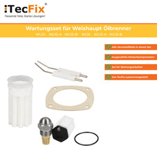 Wartungsset für Weishaupt Ölbrenner WL10, WL10-A, WL10-B, WL15, WL15-A, WL15-B