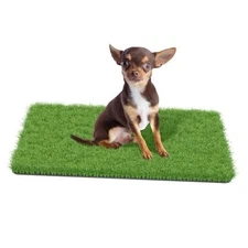  Fake Grass for Dogs, Artificial Turf Grass Indoor Outdoor, 29.5" x 17" Green