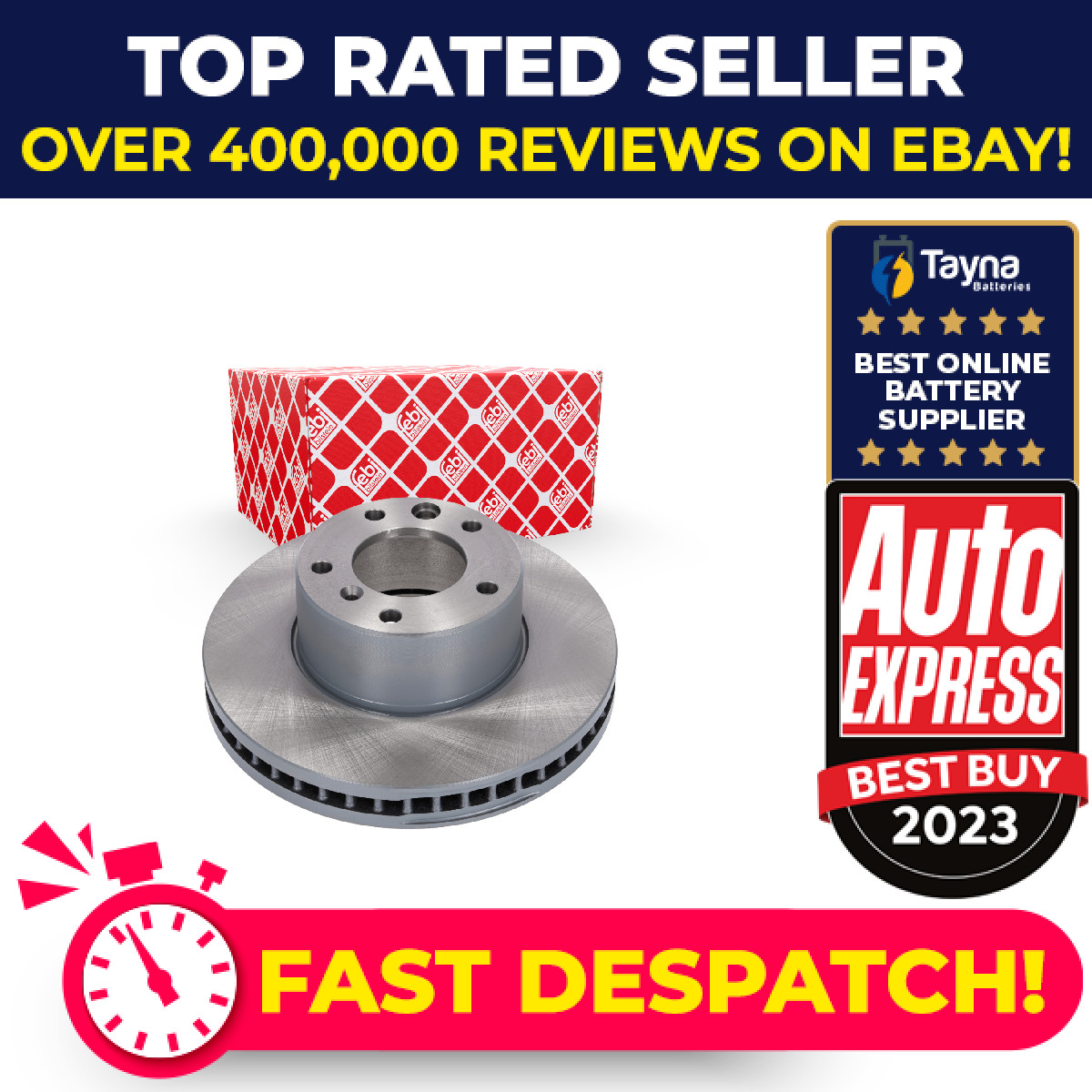 2x Brake Discs Pair Vented Front 315mm 26109 Febi Set A4634210012 A4634210112