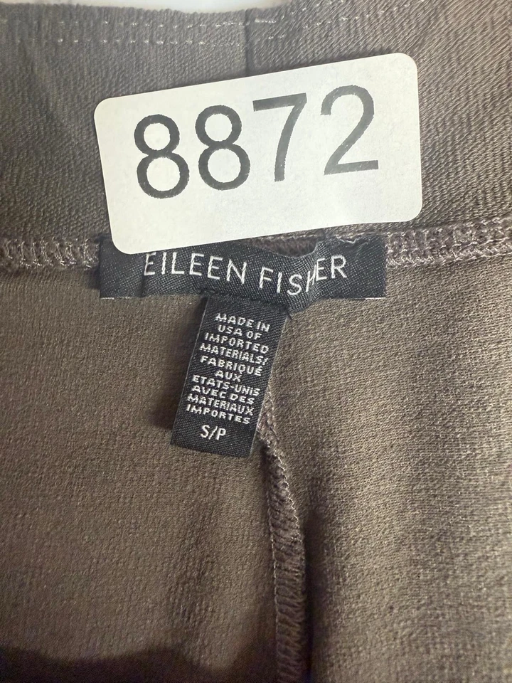 Eileen Fisher Womens Pants Brown Straight Size SP Made in USA - Image 2 of 4