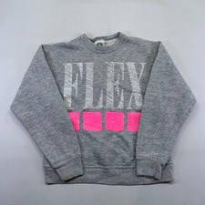 Vintage LA Gear FLEX Sweatshirt Crewneck Womens Small 90s Made in USA Gray