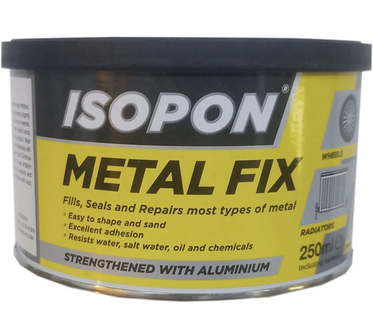Isopon Metal Fix Repair Wheel Radiator Gates Sealer Filler Aluminium 250ml