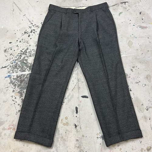 Giorgio Armani, Vintage 80s MANI Giorgio Armani Pleated Wool Dress Pants Slacks Men 36x28 Italy