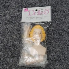 Vintage Mangelsen's Dolls  Porcelain Lady Head Hands Legs Kit 3in Blonde Hair