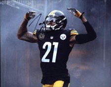 Joe Haden signed NFL football 8x10 photo W/Cert Autographed 02