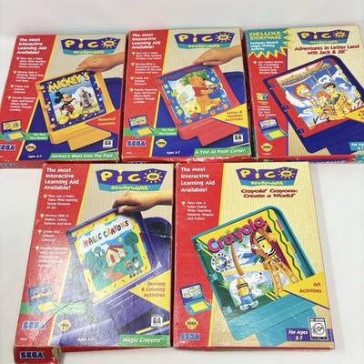 1995 Sega Pico Storyware - Lot of 5 Winnie the Pooh Mickey Mouse Crayola Age 3-7