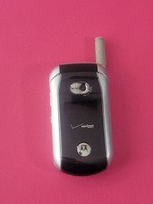 Motorola V265 Verizon Flip Phone Cell Silver UNTESTED