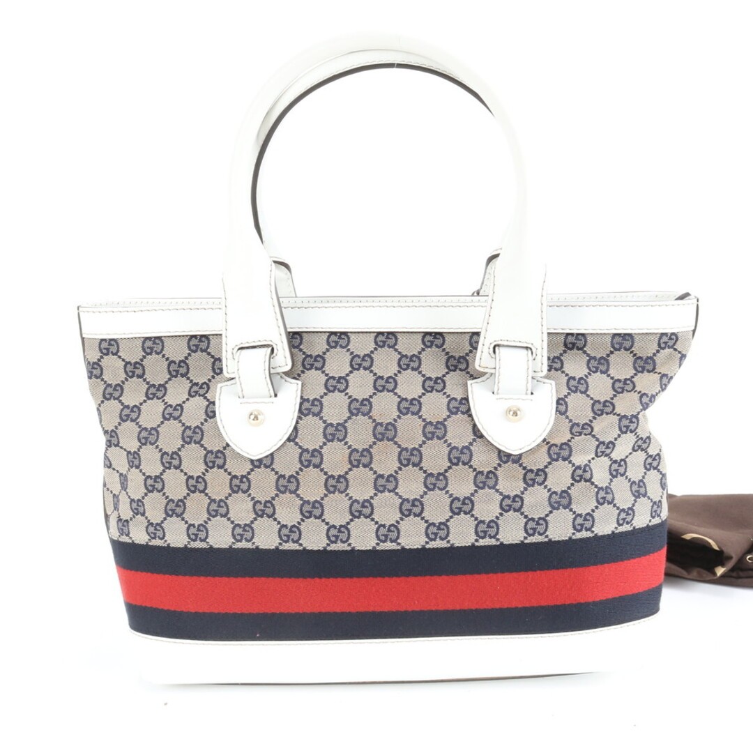 Gucci GG Canvas Sherry Line Leather Tote Used, Moderate Wear, 33cm Wide thumbnail 3