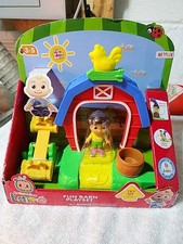 CoComelon Fun Barn Playset Includes Figure Barrel Spin And Teeter Totter New