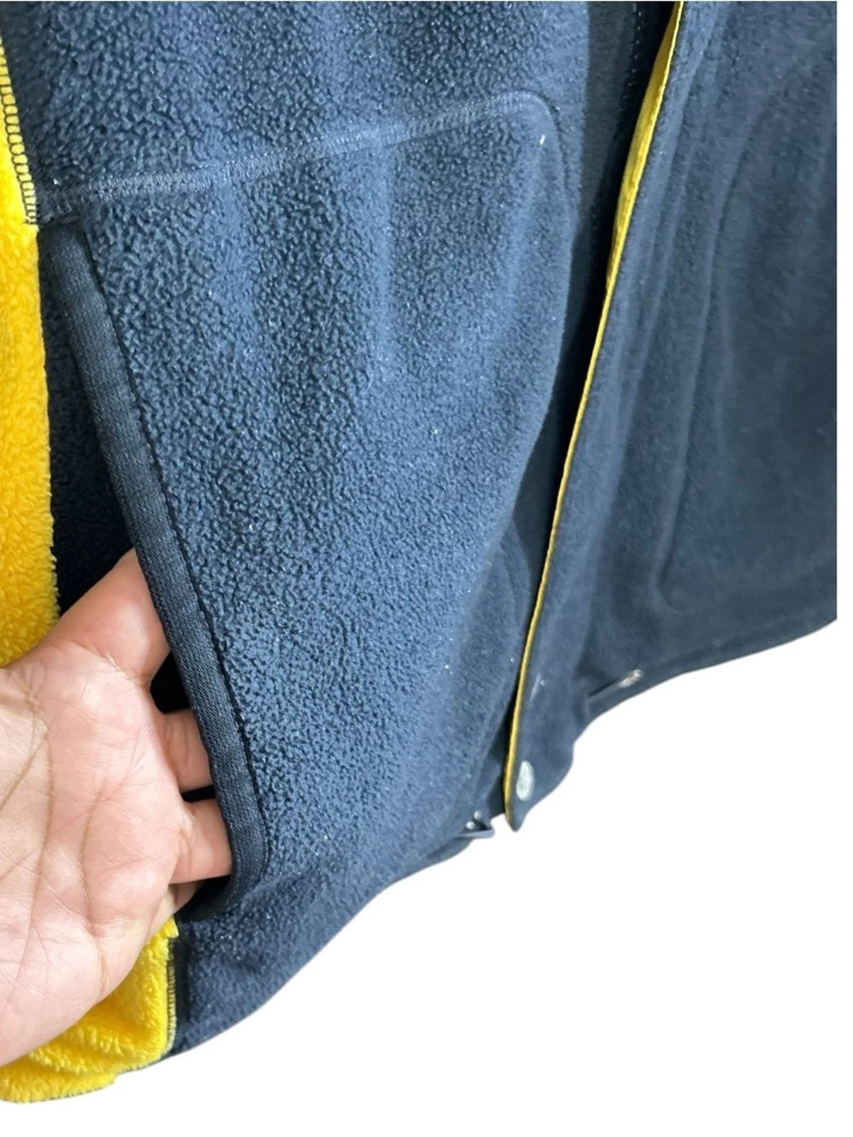Nautica Vintage 90s Yellow and Navy Reversible Sailing Windbreaker Jacket Size L - product detail image 16