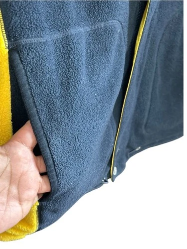 Nautica Vintage 90s Yellow and Navy Reversible Sailing Windbreaker Jacket Size L image 16
